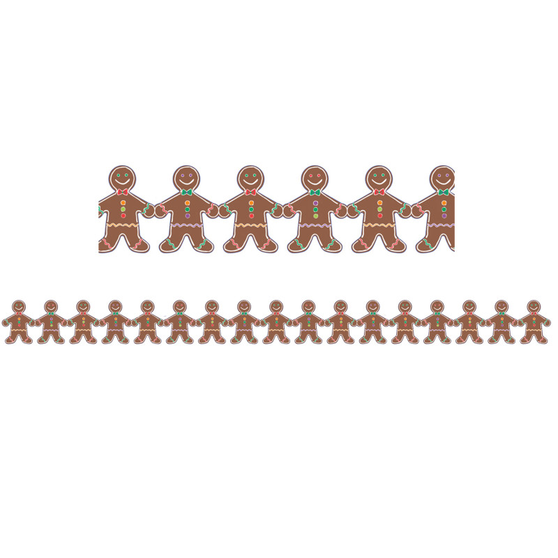 Gingerbread Men Classroom Borders, 12 Strips/36 Feet