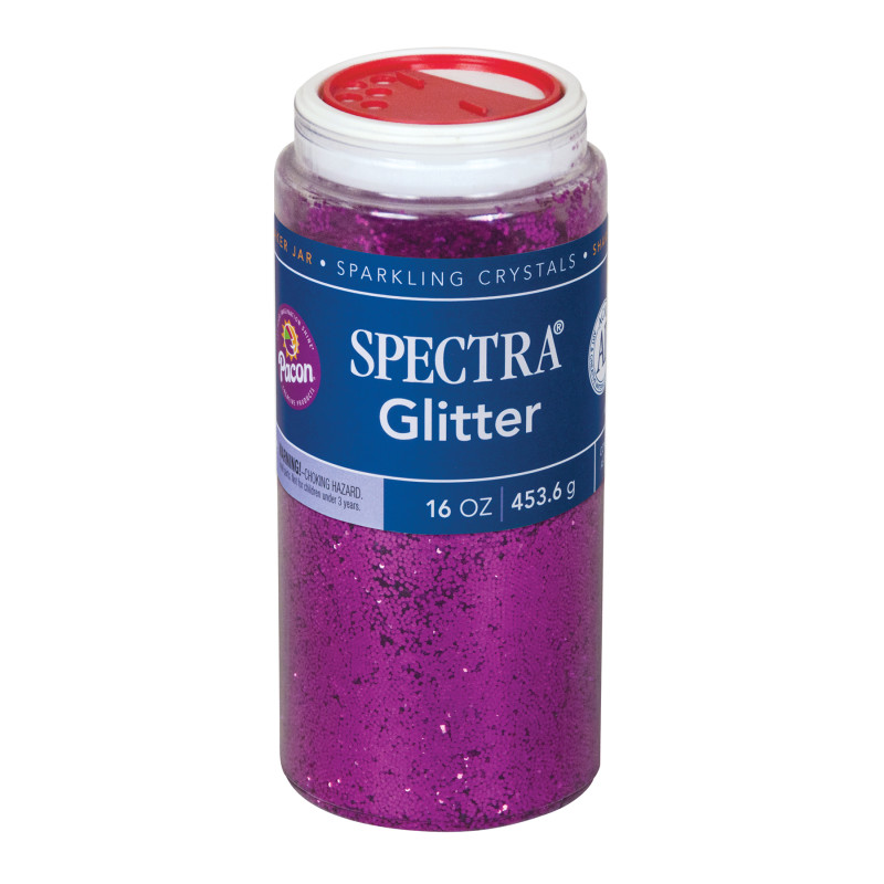 Spectra® Glitter Sparkling Crystals, Magenta, 1 lb., 1 Jar