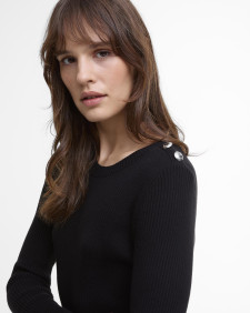 Peyton Knitted Midi Dress Classic Black