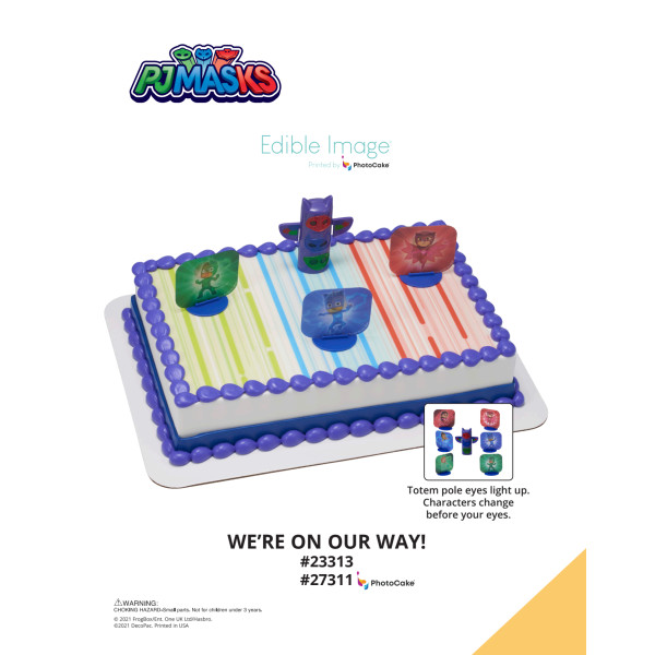 PJ Masks We're On Our Way! The Magic of Cakes® PhotoCake® Enhanced Background Page