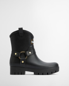 Elley Harness Wellington Boots Black