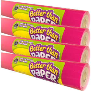 Pink and Orange Color Wash Better Than Paper Bulletin Board Roll 4-Pack