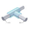 CADWELD®, Horizontal Tee Cable Mold, 2 Conductors, #1 Concentric, 0.332 in. O.D.