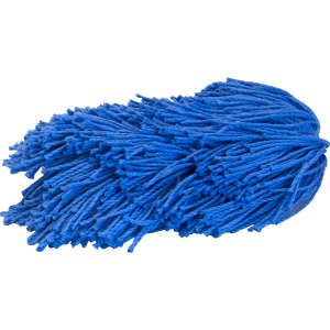 Hillyard, Trident®, Fixed Extension Duster Replacement Head, 4" Long Fringe, Microfiber, Blue, 11 in