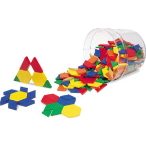 Plastic Pattern Blocks, .5 cm, Pack of 250