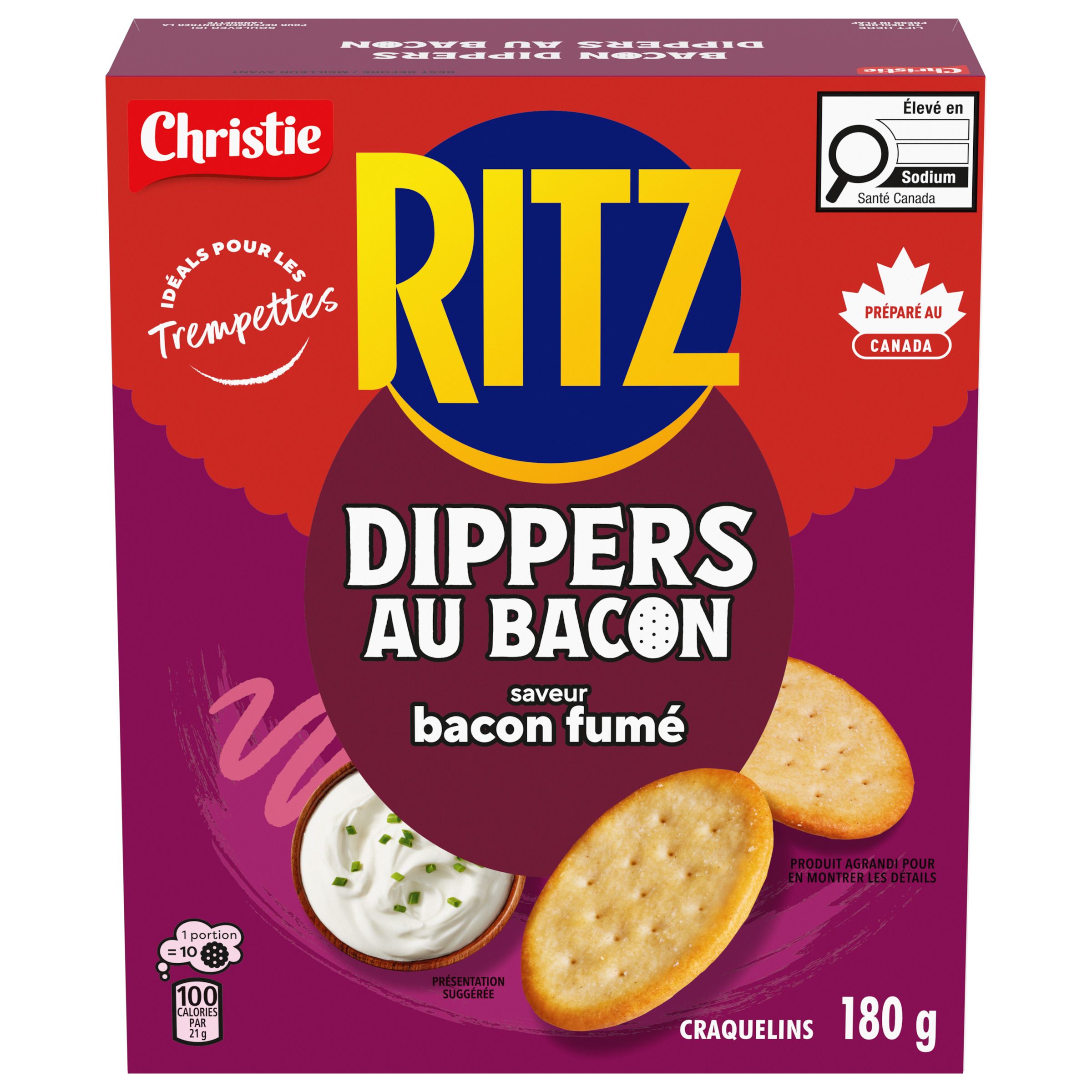Craquelins RITZ Dippers au bacon 180 g-0