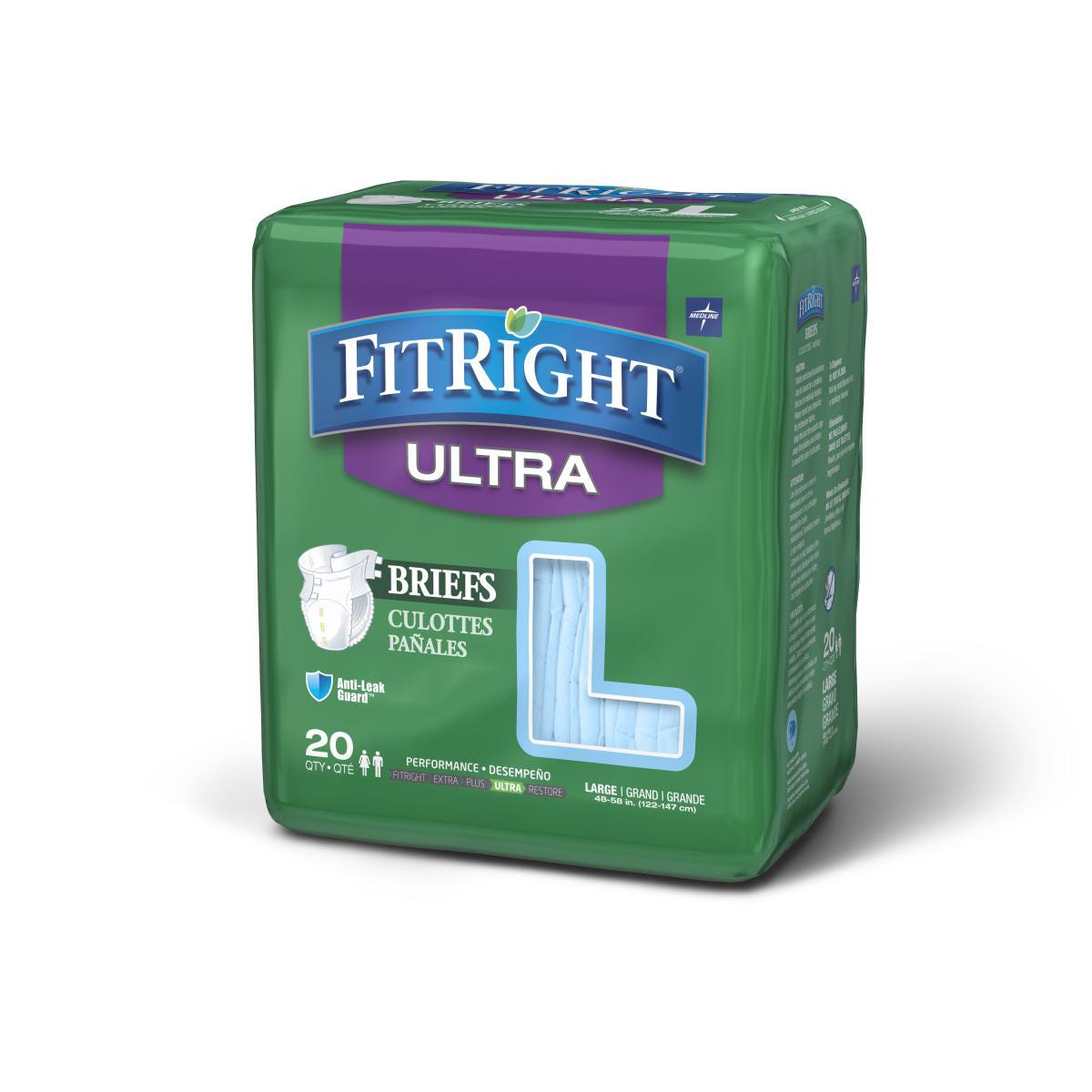 FitRight Ultra Briefs Underwear Medium - 80/Case
