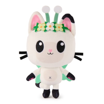 Gabby’s Dollhouse: Fairylandia Official Pandy Paws Plush Toy, Cat Stuffed Animal, Squishy Toys for Ages 3 & Up, White, 8”