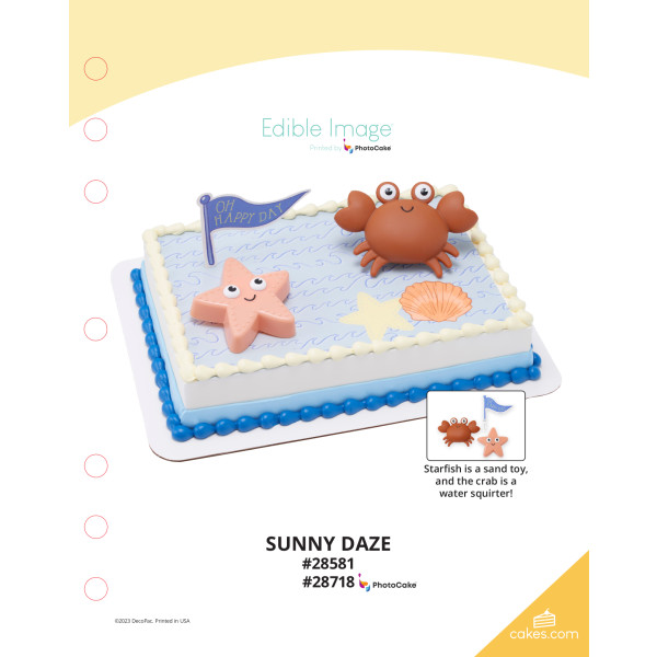 Sunny Daze The Magic of Cakes® PhotoCake® Enhanced Background Page