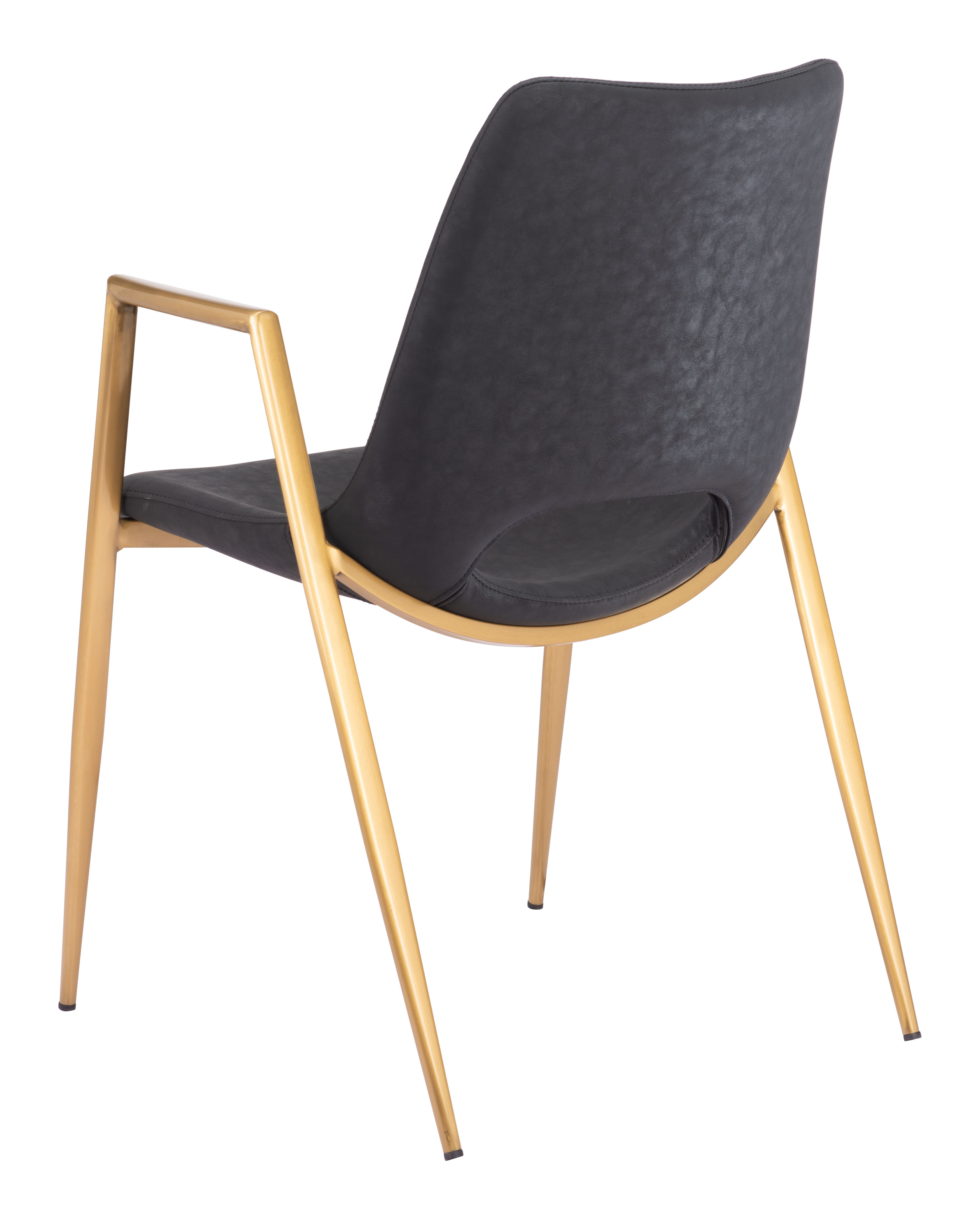 Desi Dining Chair (Set of 2) Black & Gold product image