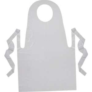 Youth Disposable Aprons, White, 24" x 35", 100 Count