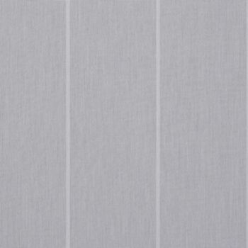 Light-gray fabric curtain panels with subtle vertical seams, closed and diffusing light; hung across a window in a softly lit interior, no outside view visible.