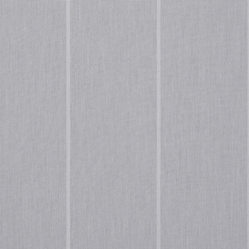 Light-gray fabric curtain panels with subtle vertical seams, closed and diffusing light; hung across a window in a softly lit interior, no outside view visible.