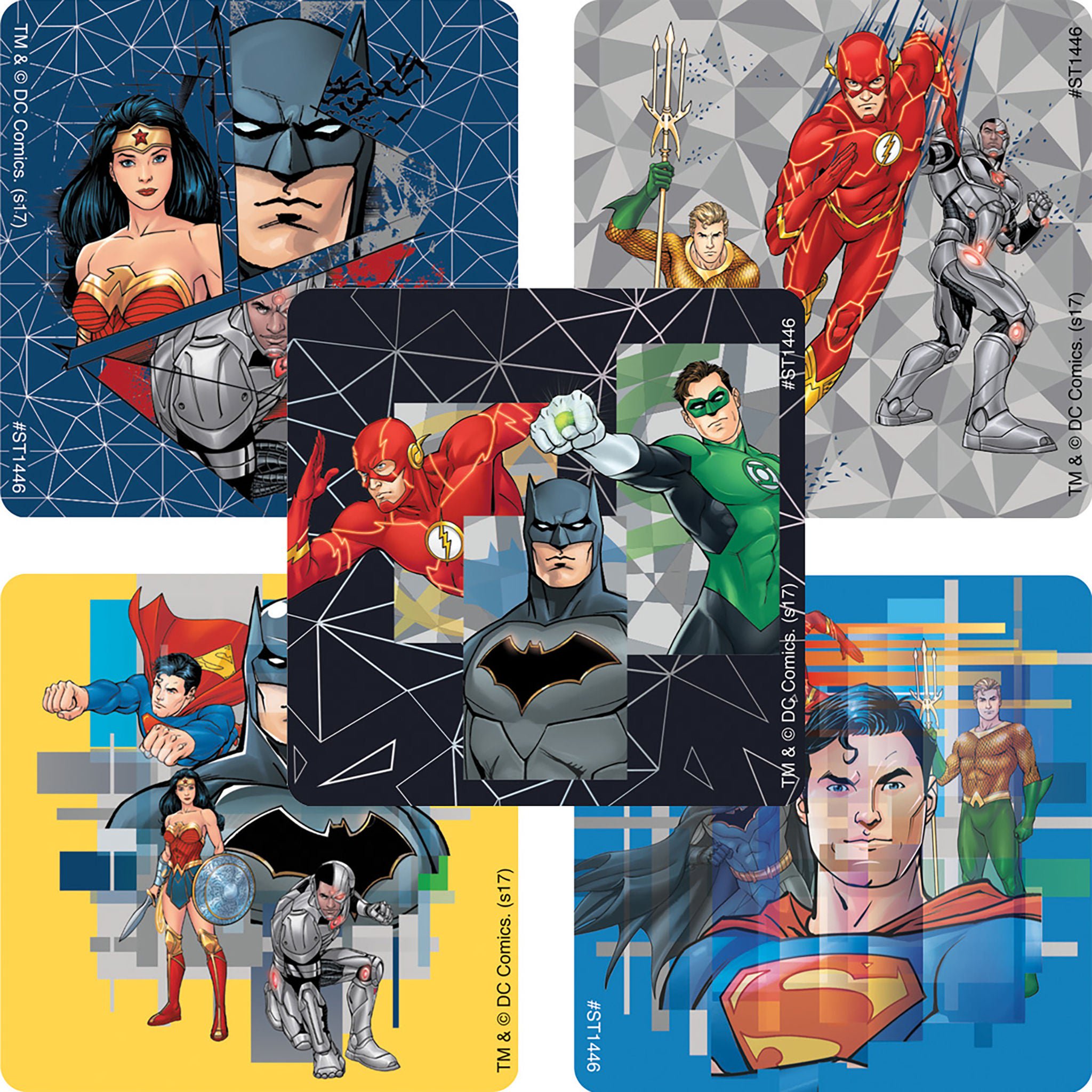 Sticker SmileMakers® 100 per Roll Justice League 2-1/2 X 2-1/2 Inch