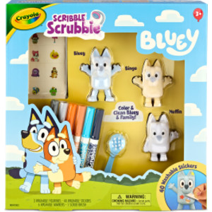 Scribble Scrubbie Bluey Deluxe, 3 Count Set