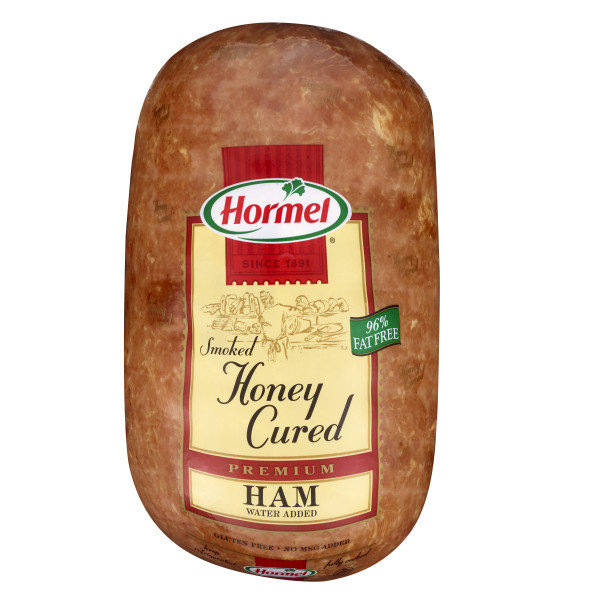 HORMEL(r) Smoked Honey Cured Premium Ham, Water Added, 2 pc . C1N1 - Front No Plunge In Package (Hi Res)