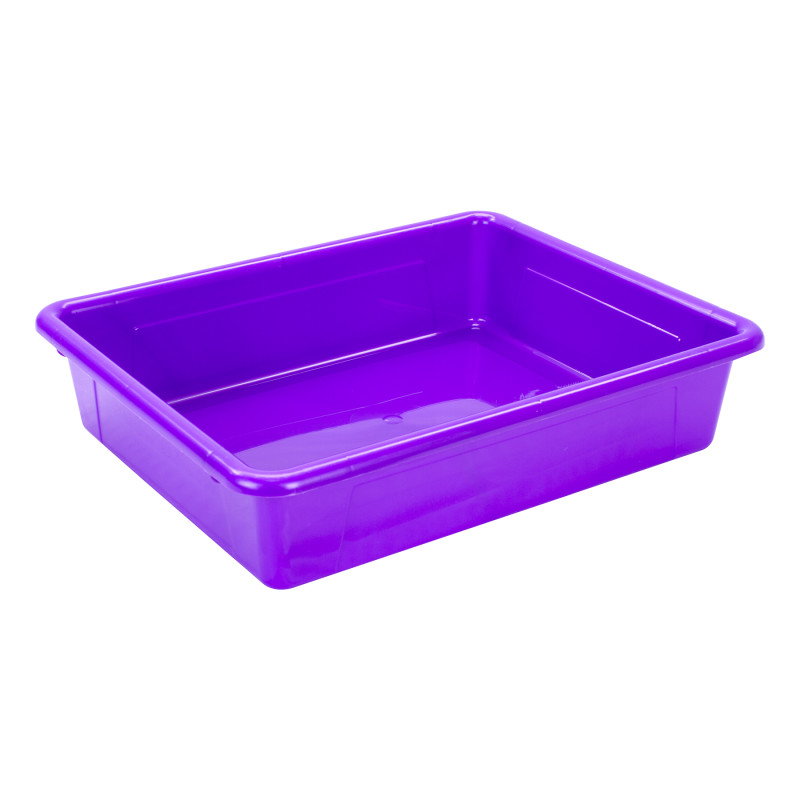 Flat Storage Tray, Purple, Pack of 5