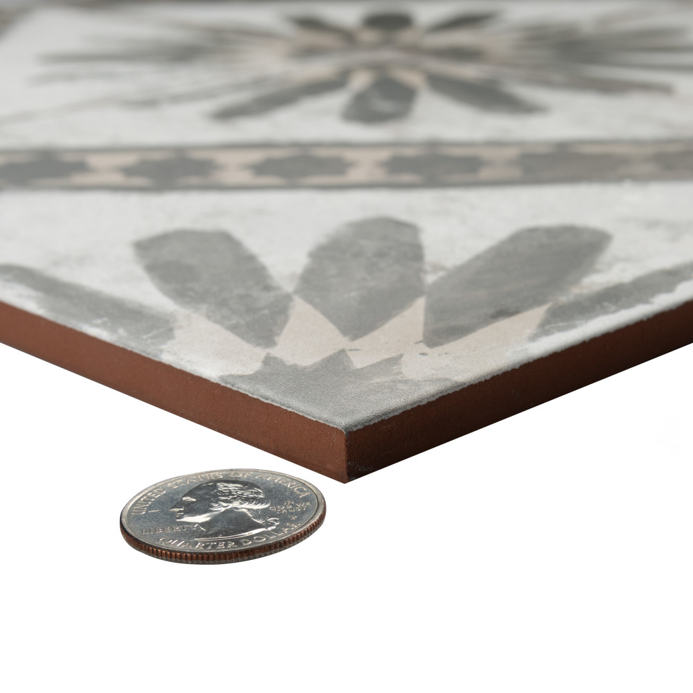 Kings Marrakech Charcoal Grey 17-5/8 in. x 17-5/8 in. Ceramic Floor and Wall Tile