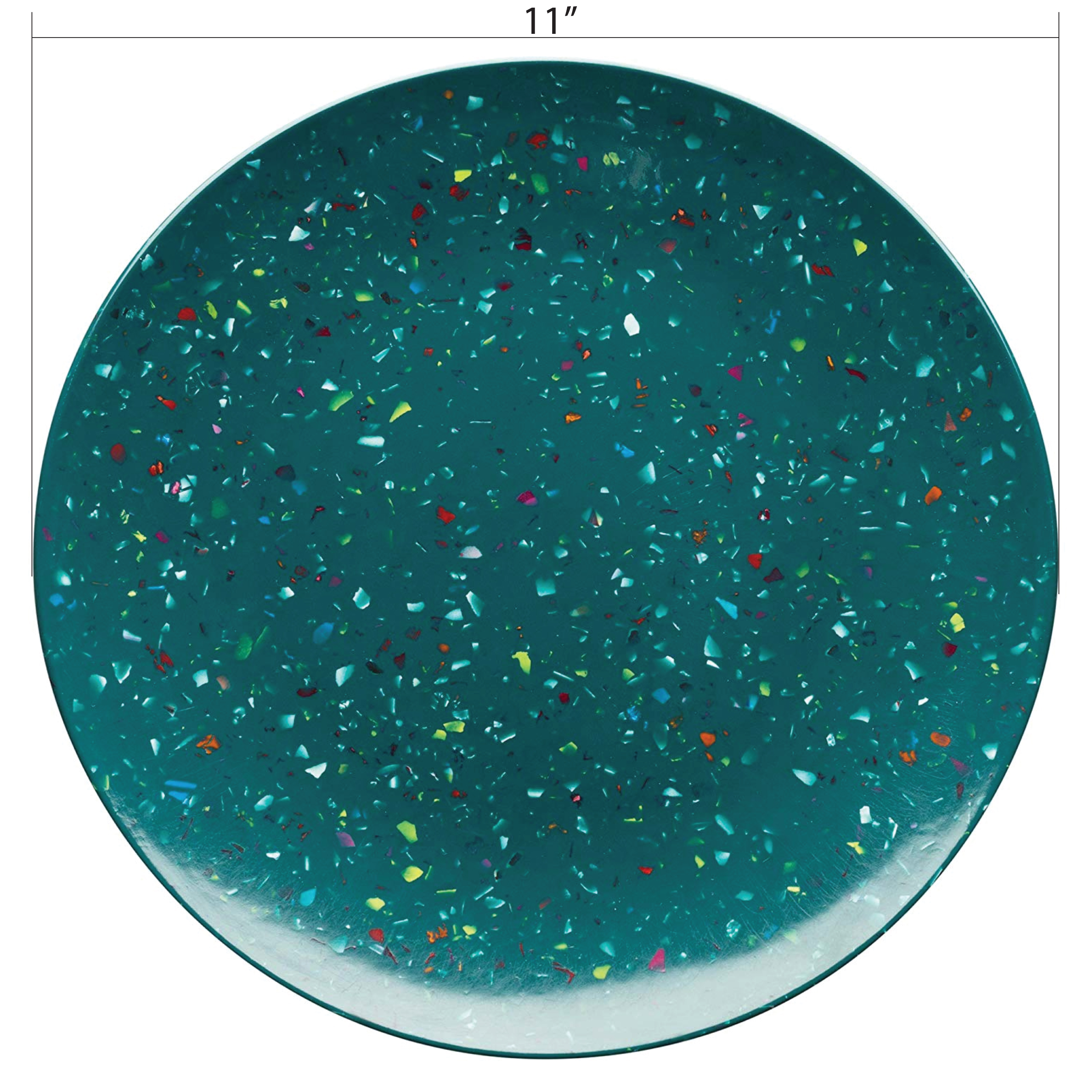 Confetti Salad Plate, Peacock, 6-piece set slideshow image 2 Confetti Salad Plate, Peacock, 6-piece set slideshow image 2