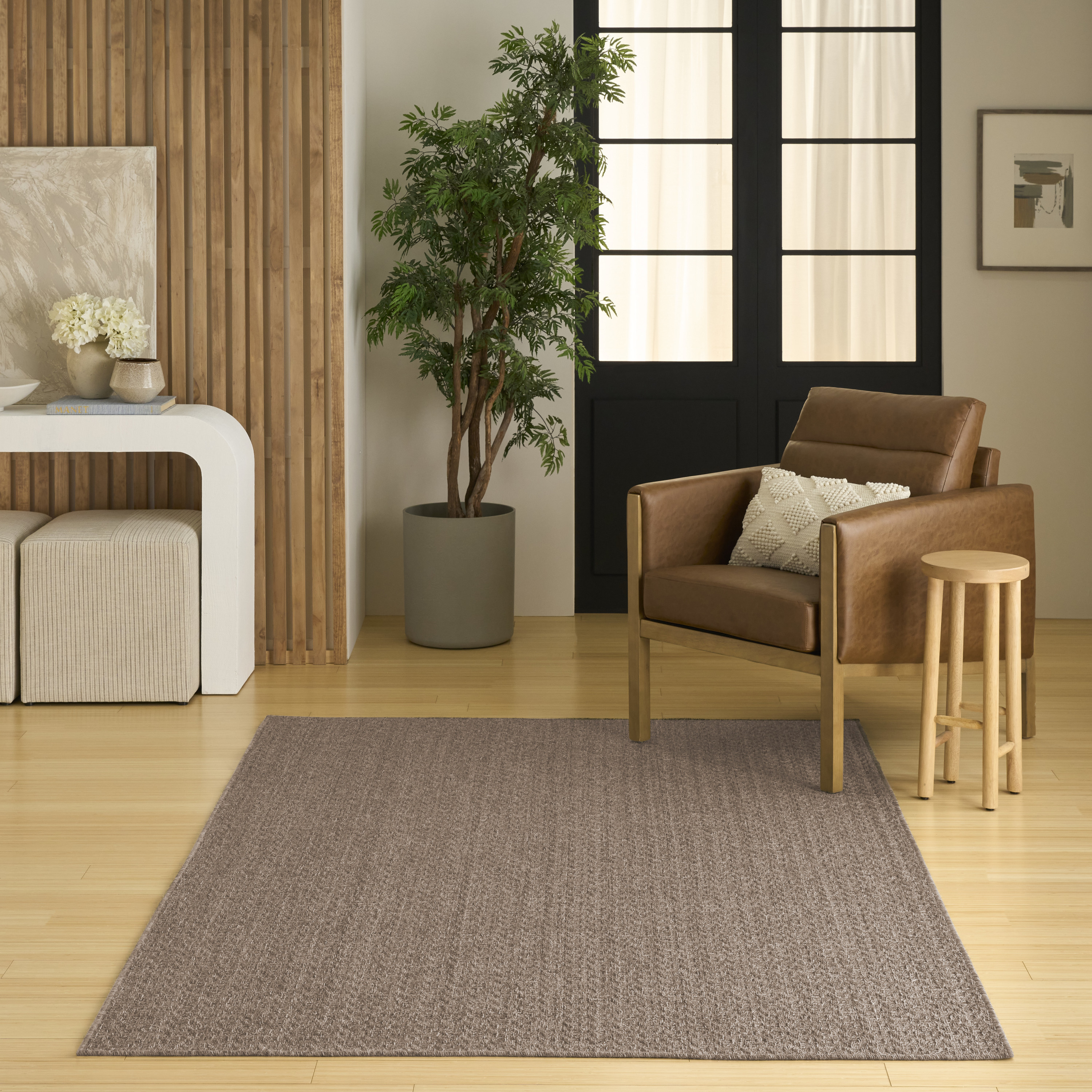 Nourison Tulum 4' x 6' Brown Outdoor Rug