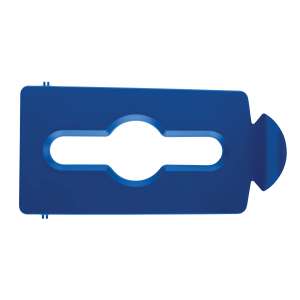 Rubbermaid Commercial, Slim Jim®, Mixed Recycling Insert, Rectangular, Resin, Blue, Receptacle Lid