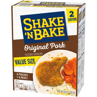 Shake 'N Bake Original Pork Seasoned Coating Mix Value Size, 8 ct Packets