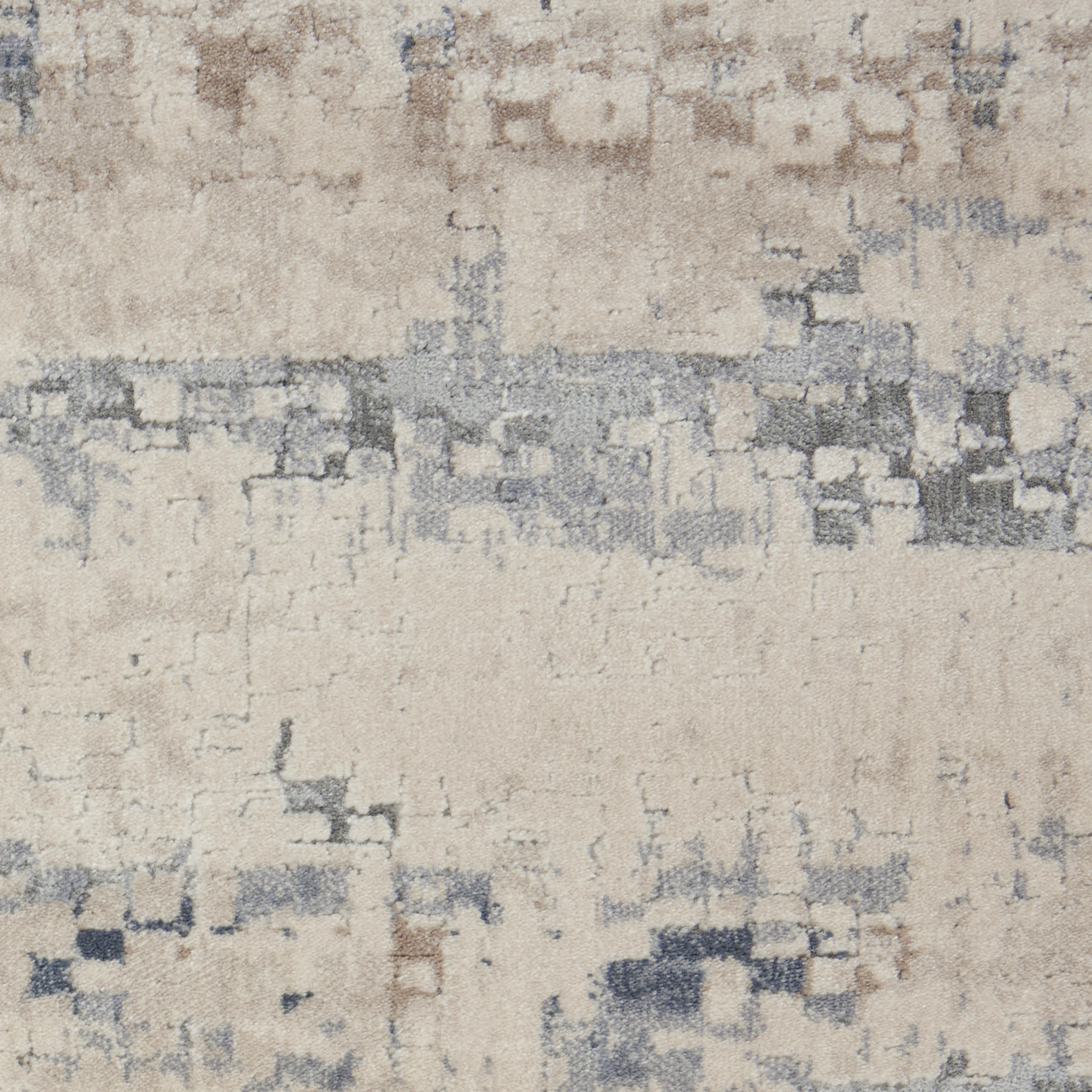 Nourison Rustic Textures 5'3" x Round Beige Grey Modern Indoor Rug