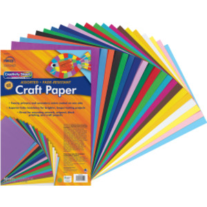 Craft Paper, 20 Assorted Colors, 12" x 18", 60 Sheets