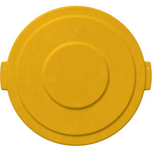 Carlisle, Bronco, Round, Polyethylene, 32 gal, Yellow, Receptacle Lid