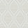 Upholstery fabric shows interlocking rounded-hexagon trellis pattern in soft white over beige, horizontal ribbed texture, close-up view.