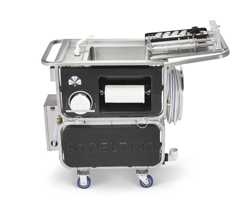 Self-contained Hydra-Rinse companion cart portable cleaning system