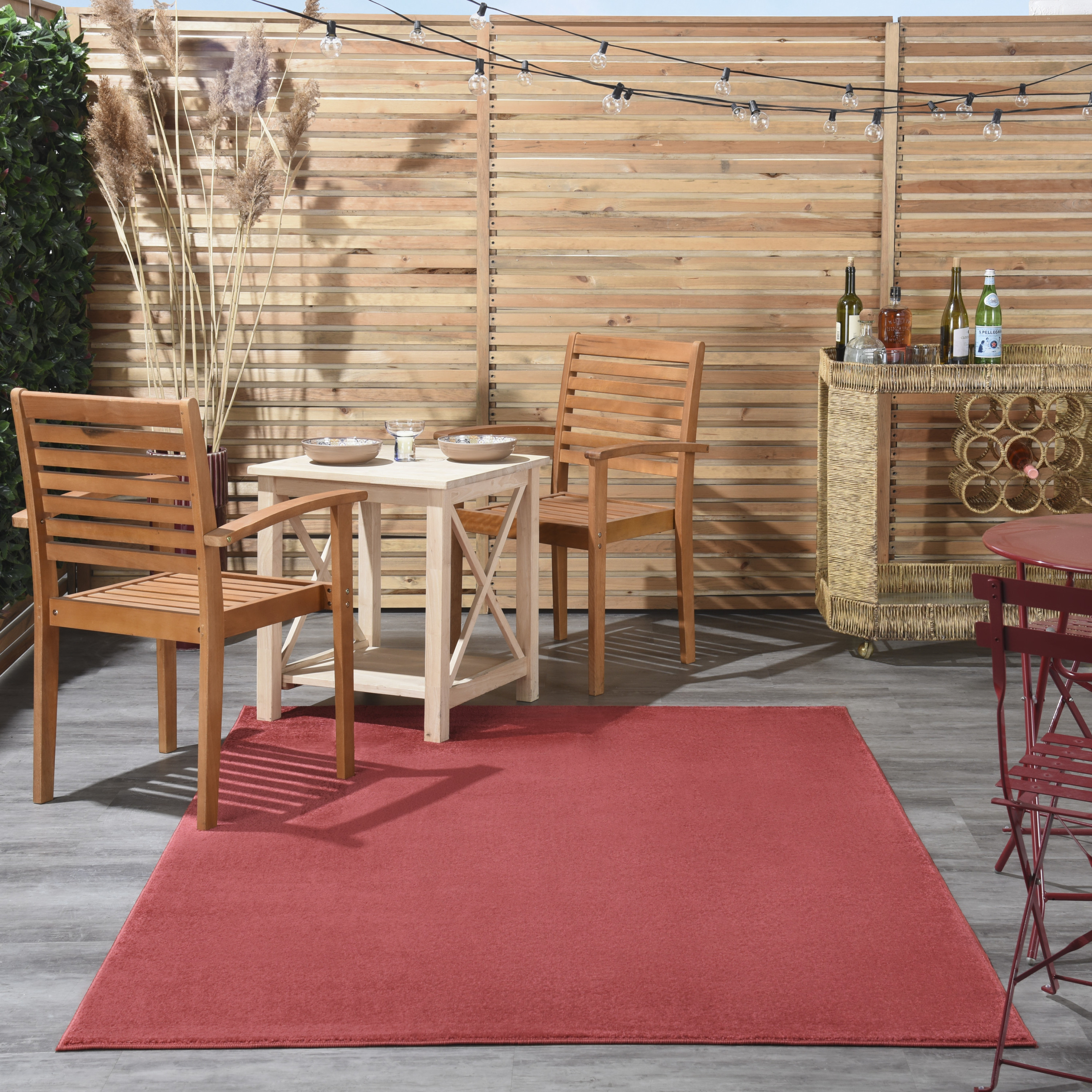 Nourison Nourison Essentials 6' x 9' Brick Red Outdoor Rug