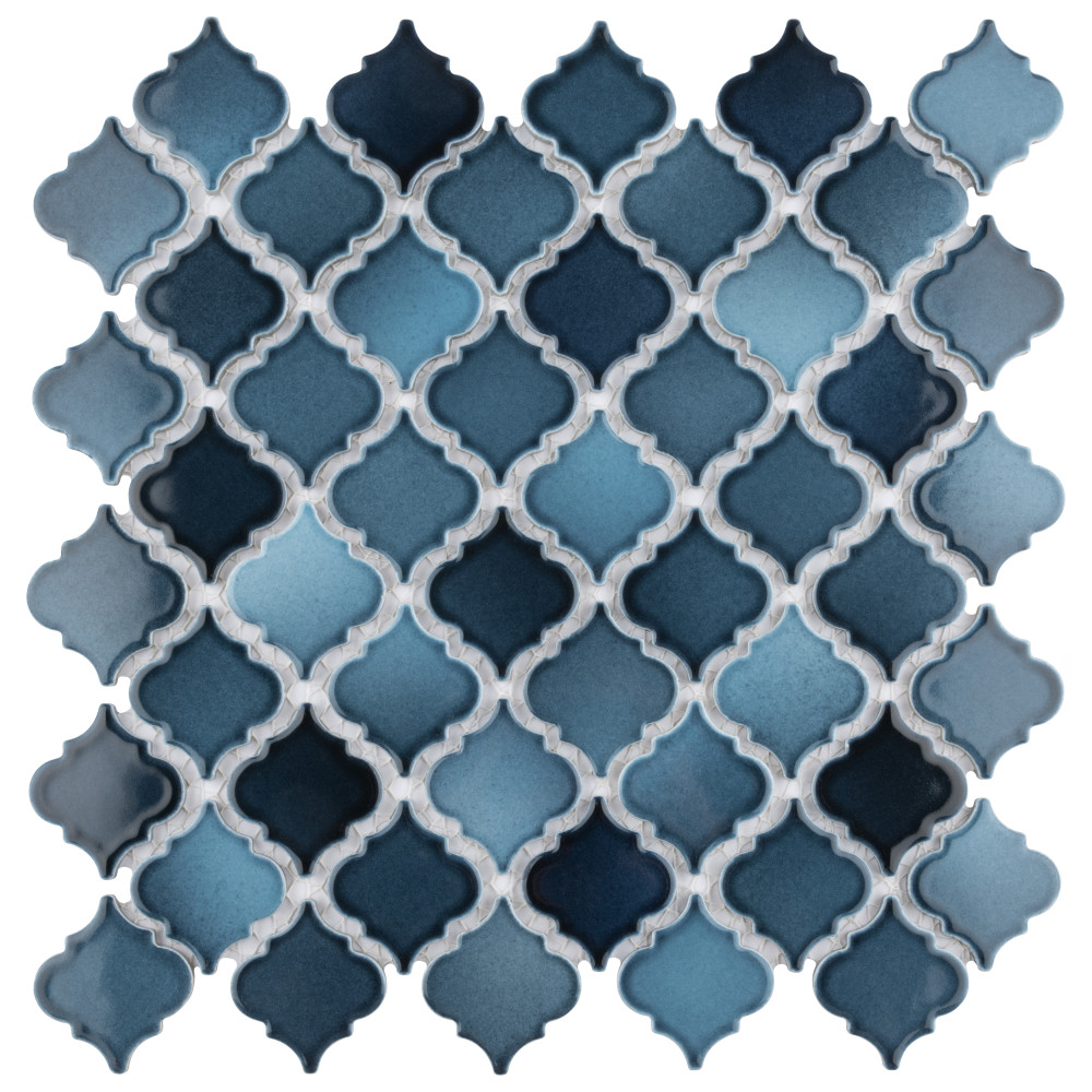 Hudson Tangier Glacier 12-3/8 in. x 12-3/8 in. Porcelain Mosaic Tile