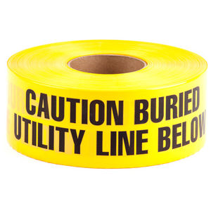 Marking and Warning Tapes and Chains, Polyethylene, Yellow