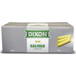 Railroad Marking Chalk, 4 in x 1 in, Yellow, Box of 72