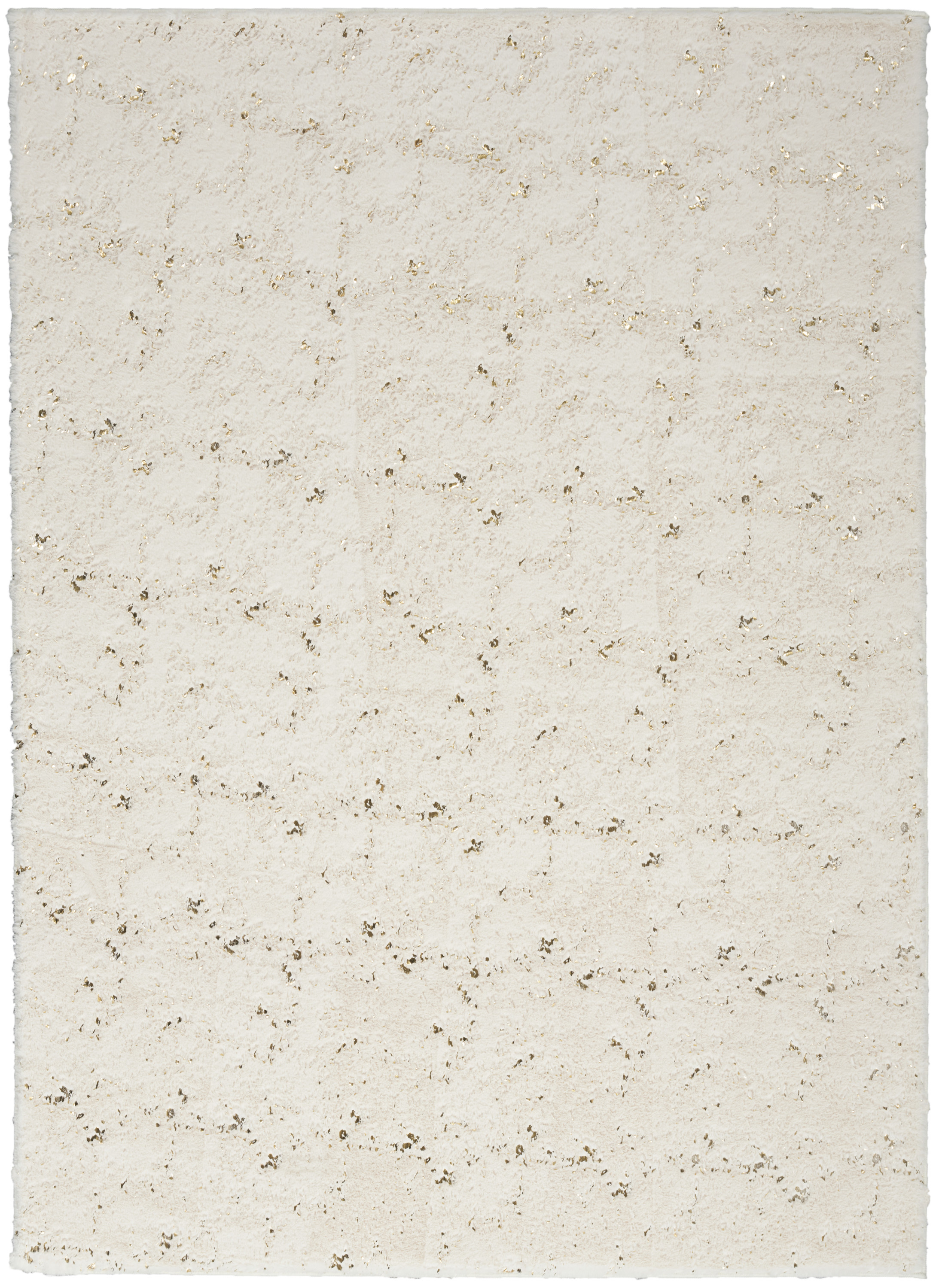 Nourison Cozy Shimmer 7'9" x 9'9" Ivory Gold Glam Indoor Rug