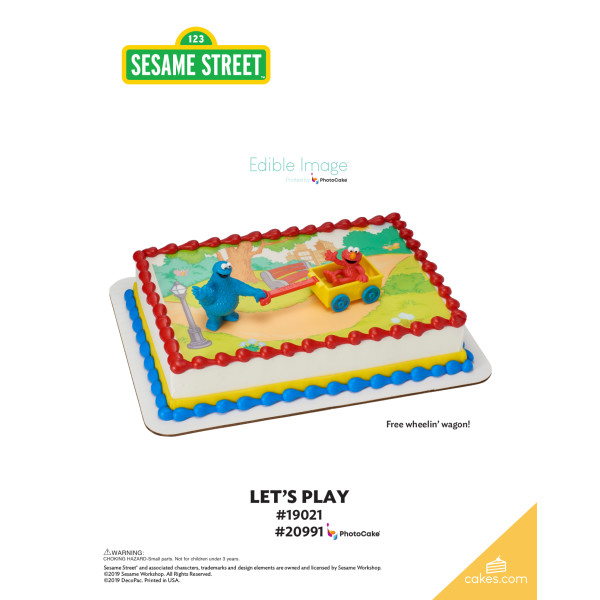 Sesame Street® Let's Play The Magic of Cakes® PhotoCake® Enhanced Background Page