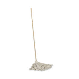 Boardwalk, Deck Cotton Cut-End Wet Mop Head with 1" Headband, #24, White