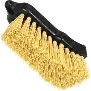 Carlisle, Sparta, 6in, Curved Back Hand Scrub Utility Brush, Polypropylene Bristles, Black