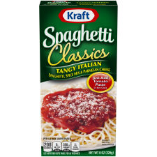 Kraft Spaghetti Classics Tangy Zesty Italian Spaghetti, Spices, & Parmesean Cheese Mix, 8 oz Box