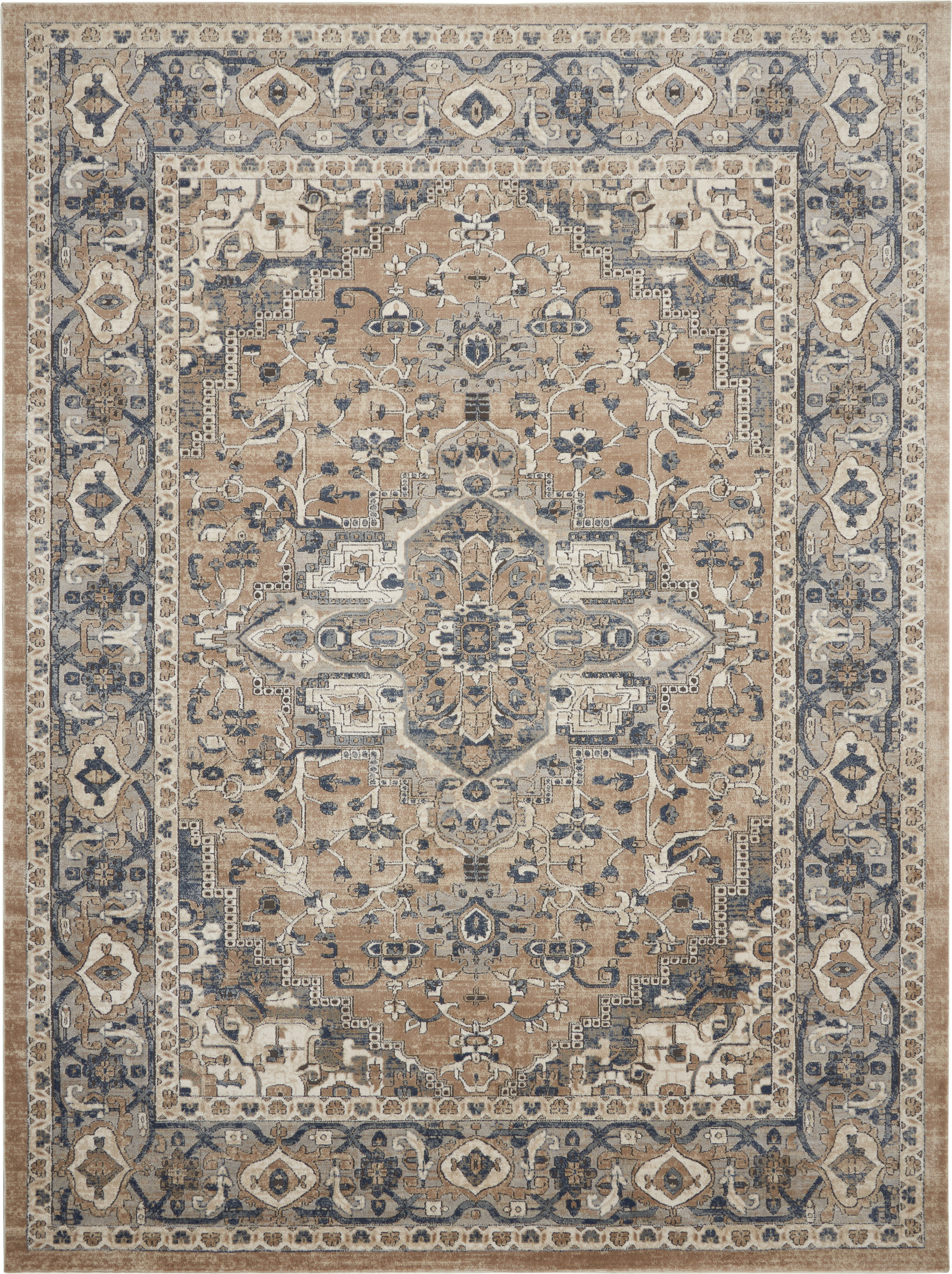 Nourison Quarry 6'7" x 9'6" Beige Grey Farmhouse Indoor Rug