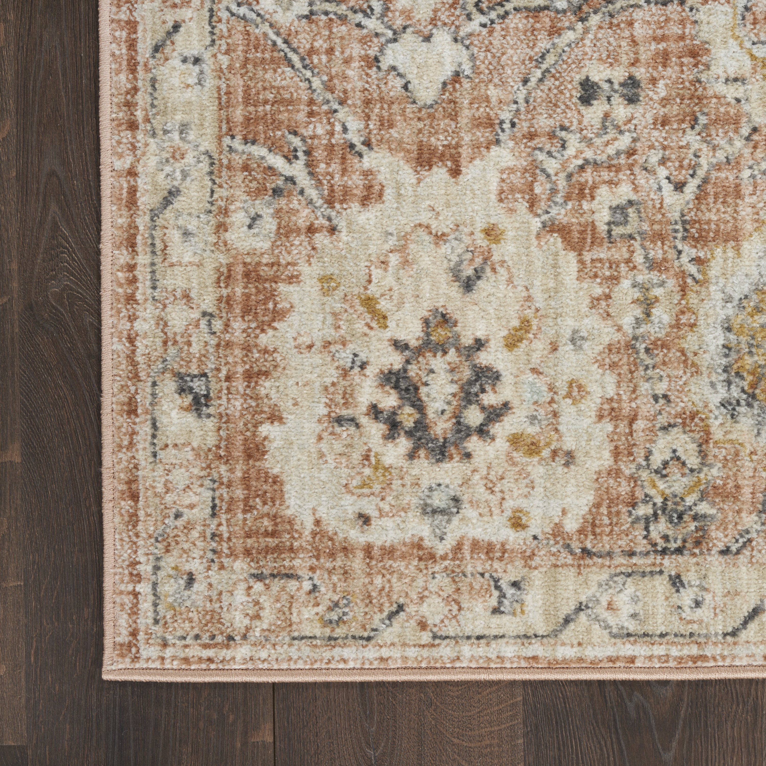 Nourison Oushak Home 4'1" x 5'11" Rust Vintage Indoor Rug
