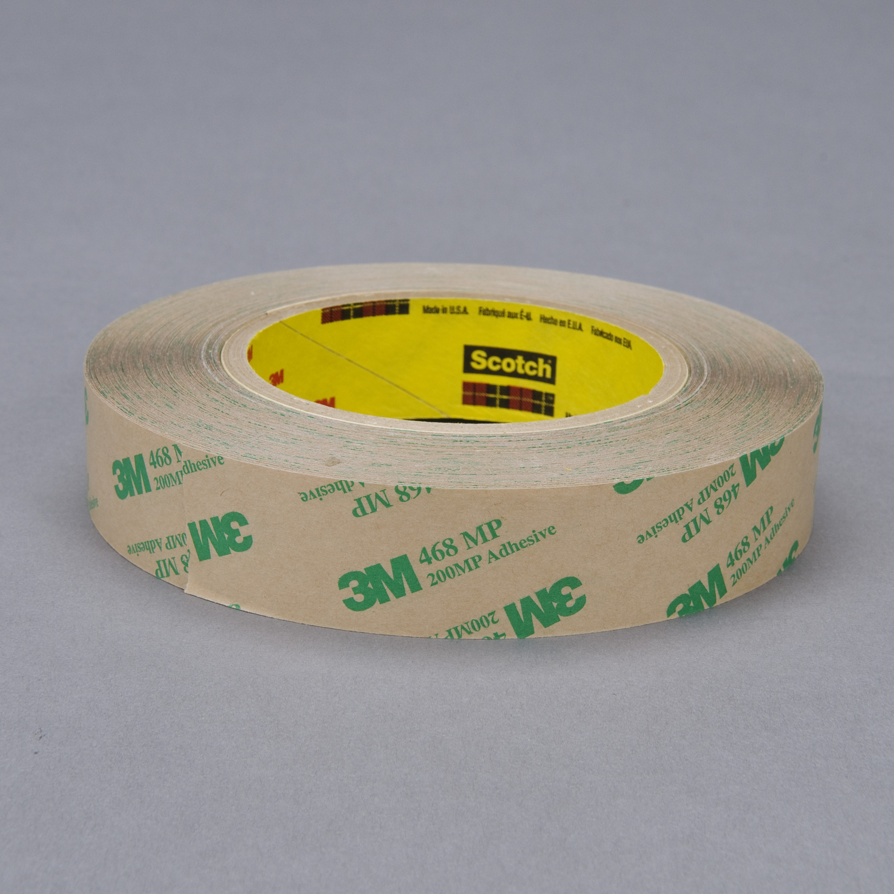 3M™ Adhesive Transfer Tape 468MP, Clear, 6 in x 60 yd, 5 mil, 8 rolls
per case
