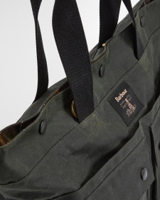 Borsa tote Field in tessuto cerato Sage/Classic