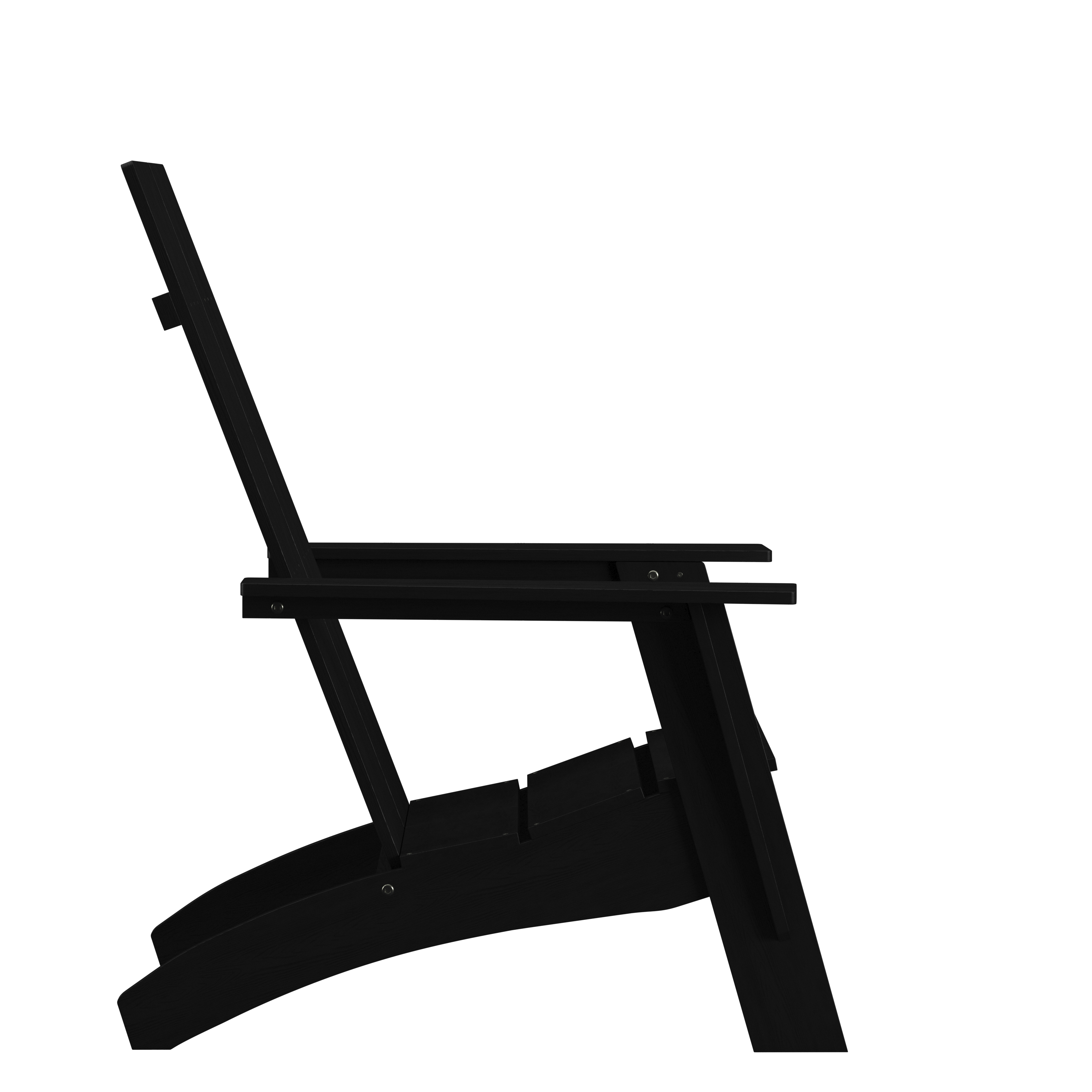 Set of 2 Sawyer Commercial Modern 2-Slat Back Adirondack Chairs - Red All-Wea... - Picture 10 of 36