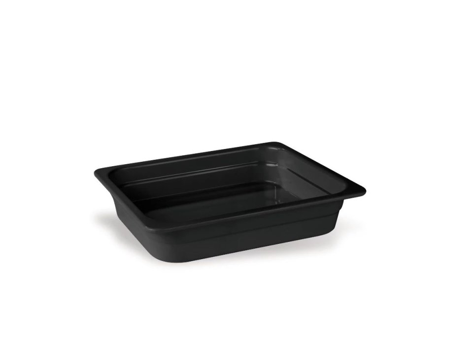 GN pan 1/2 100 mm deep melamine in black