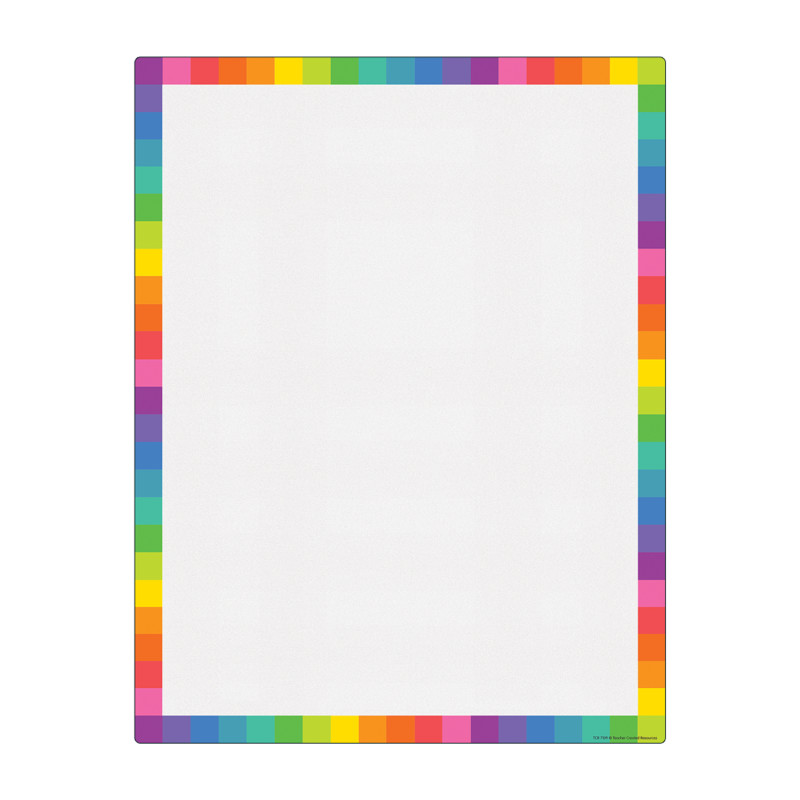 Colorful Blank Write-On/Wipe-Off Chart, 17" x 22"