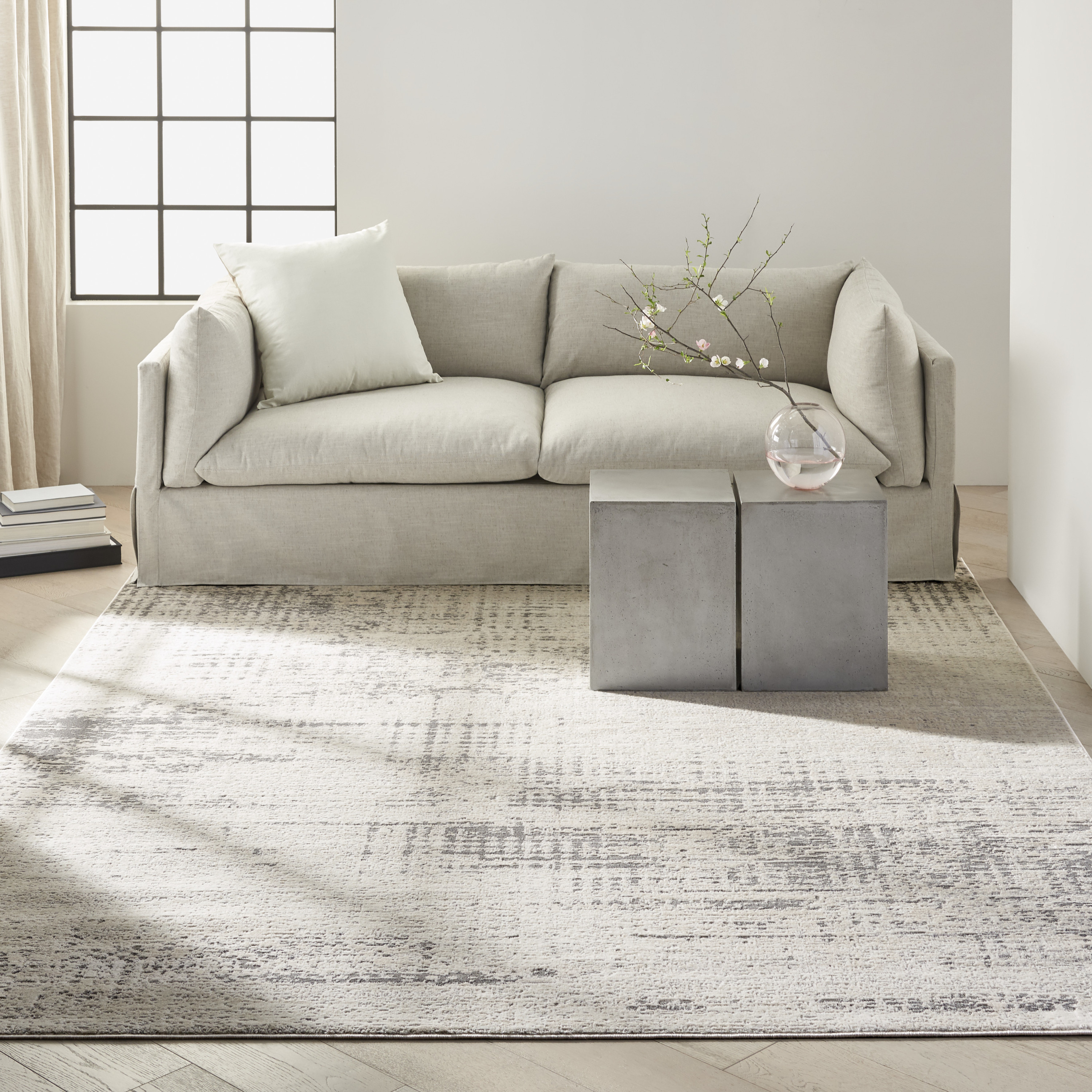 Calvin Klein CK950 Rush 7' x 10' Ivory Beige Modern Indoor Rug