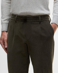 Pantaloni a coste sottili Wallington Olive