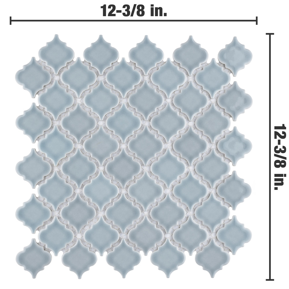 Hudson Tangier Slate 12-3/8 in. x 12-3/8 in. Porcelain Mosaic Tile